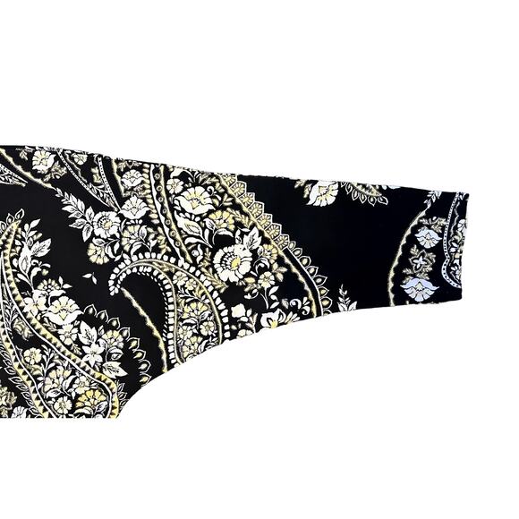JM Collection Black Gold Paisley Print Top Womens Size M NWT - Picture 5 of 9